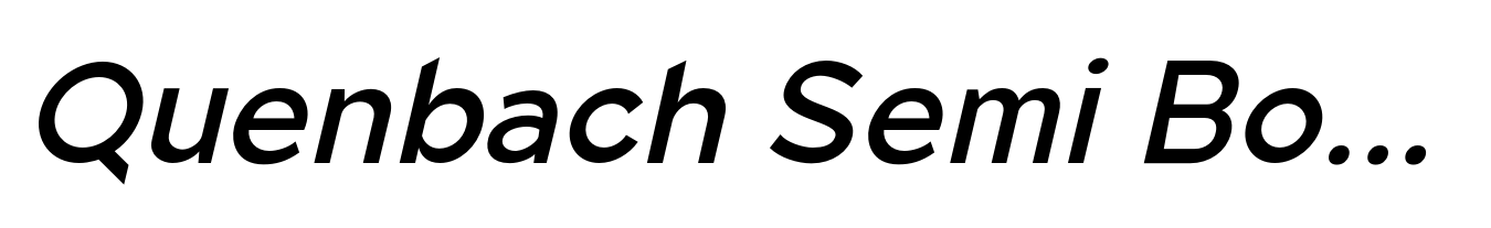 Quenbach Semi Bold Italic